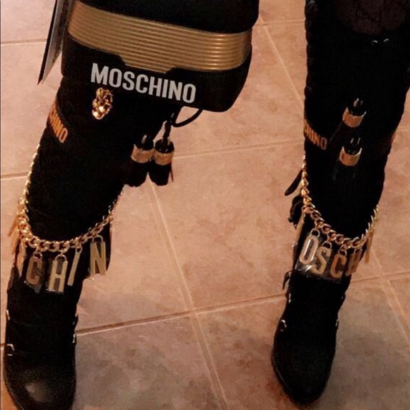 Moschino h&m over knee boots size 6 new - Picture 4 of 4